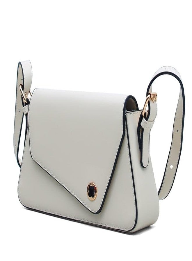 هاستر حقيبة كتف هامستر لندن روما جيغسو للبنات - حقيبة يد أنيقة من الجلد الصناعي بلون أبيض كريمي - Image 2